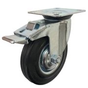 Колесо поворотное резина SCb 80 200 мм с тормозом РФ