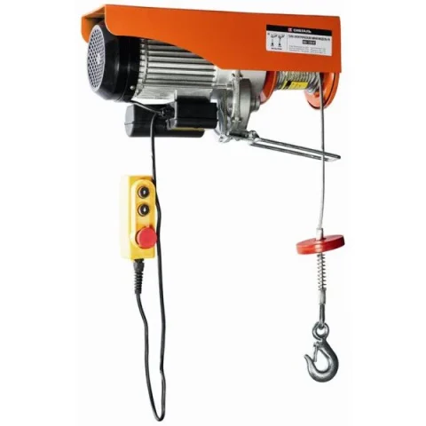 Мини-таль электрическая канатная, стационарная, 220 В 250 / 500 кг - 20/10 м PA, Сибталь